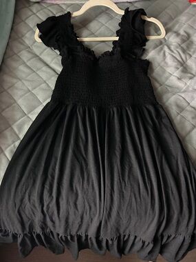 Black Ruffle Sundress - Women